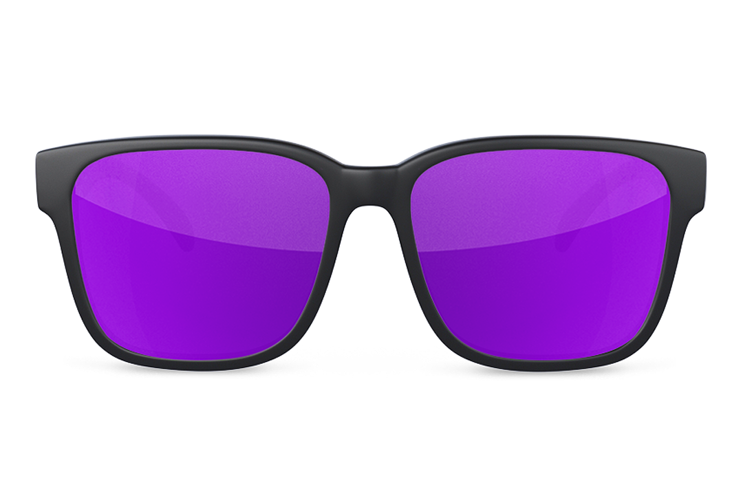 APOLLO SUNGLASSES: Black Ultra Violet Lens