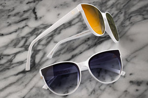 CARAT SUNGLASSES: White x Purple Rain