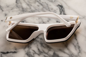 CLARITY SUNGLASSES: White Frame x Black