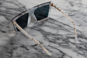 CLARITY SUNGLASSES: Marble Frame x Fuscia