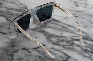 CLARITY SUNGLASSES: Marble Frame x Gold