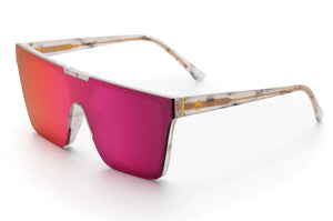 CLARITY SUNGLASSES: Marble Frame x Fuscia