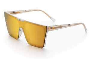 CLARITY SUNGLASSES: Marble Frame x Gold