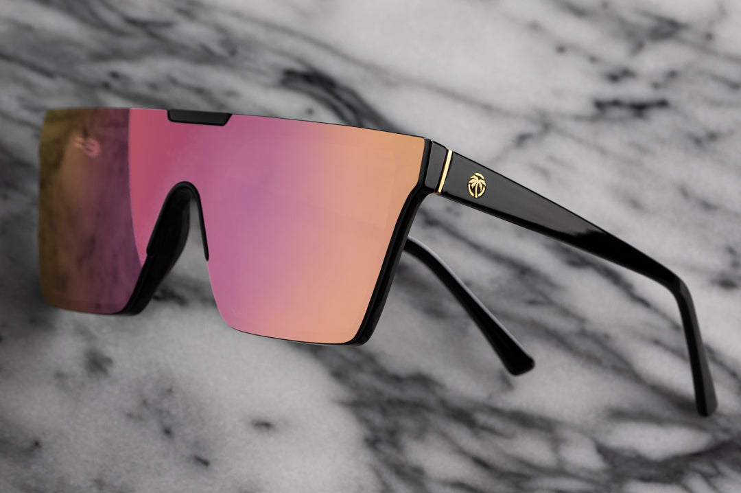 Rose gold and black sunglasses top
