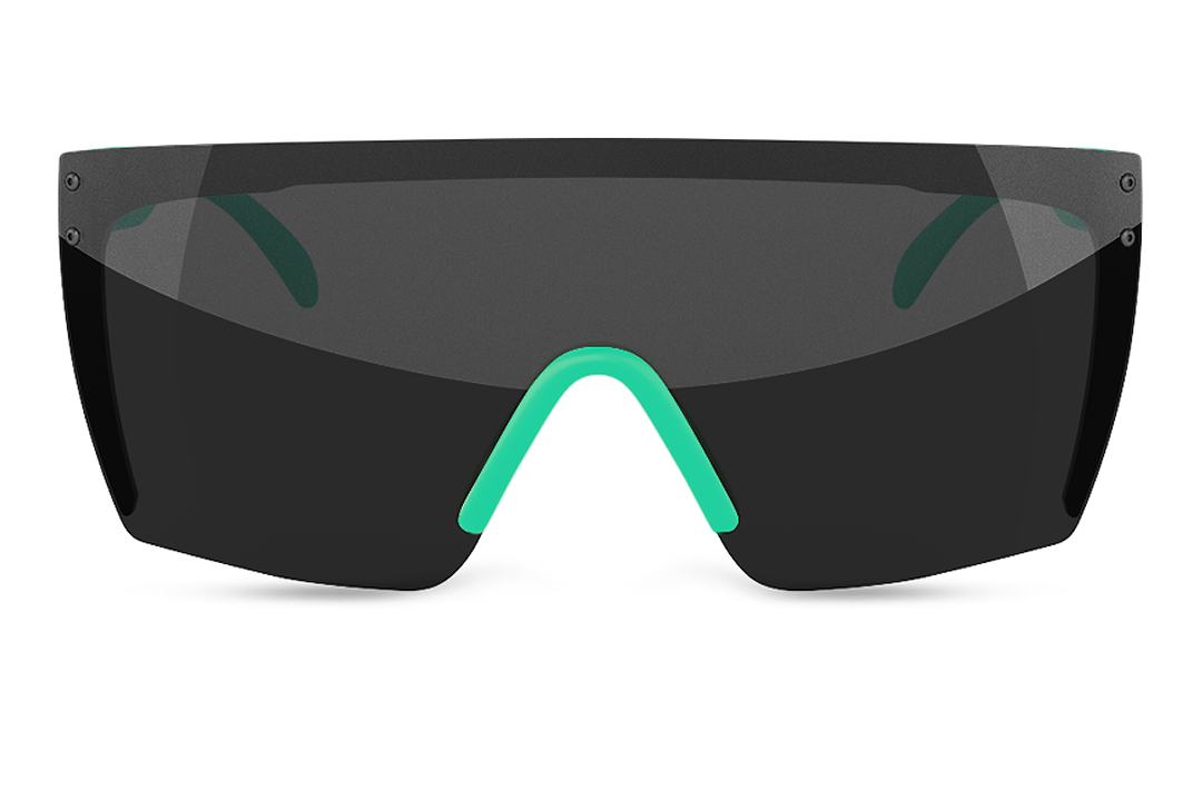 LAZER FACE SUNGLASSES: Aqua Splash x Black