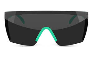 LAZER FACE SUNGLASSES: Aqua Splash x Black