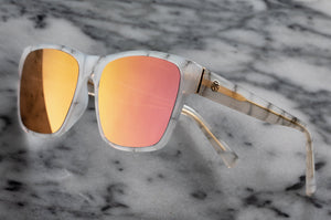 MARILYN SUNGLASSES: Marble Frame x Rose Gold