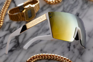 LAZER FACE SONNENBRILLE: White Gold Customs